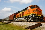 BNSF 6955, BNSF 808306 (buffer car), BNSF 91 (unmanned track geometry car)